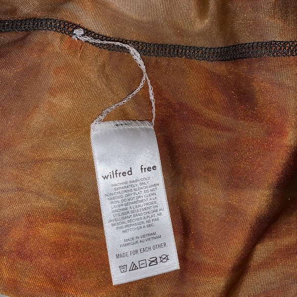 Aritzia Wilfred Free Keera Orange Tie Dye Dress - Picture 6 of 7